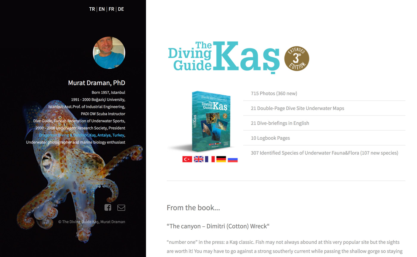 The Diving Guide Kaş Website Design