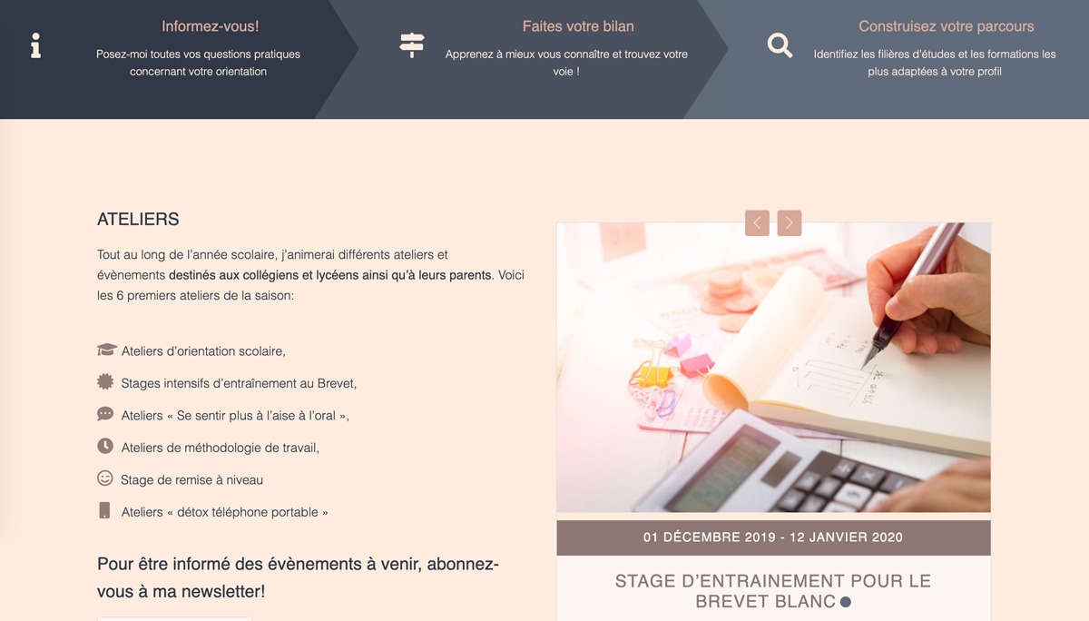 Meriem Draman - Conseil en orientation Website Design